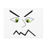 Stressed Out Grumpy Stress Face Design postcards