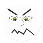 Stressed Out Grumpy Stress Face Design stickers