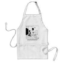 Stretching Exercises in a Restroom Apron