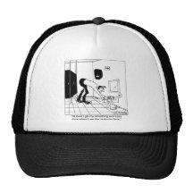 Stretching Exercises in a Restroom Mesh Hats