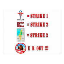 Strike 3 - U R OUT!!! Post Cards