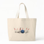 Strike!  Bowling Ball & Pins: Tote Bag