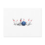 Strike!  Bowling Ball & Pins: Postcard