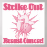 Strike Out Breast Cancer posters