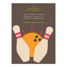 Striking Bowling Party Invitation