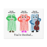 String Bass Recital or Concert Invitations postcards
