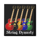 String Dynasty Electric Guitar Refrigerator Magnets