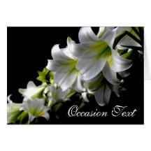 String of White Lily/Your Occasion Greeting Card