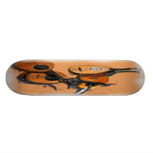 Stringed Musical Instruments in Oil, Blurred Edge Skate Boards