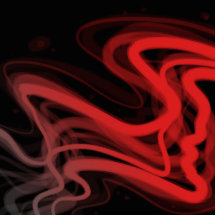 Stringy Red Abstract Acrylic Cut Outs