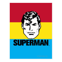 Stripe Boy - Superman Postcard