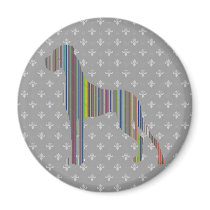 Stripe Dane Refrigerator Magnet