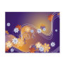 stripe floral card post card