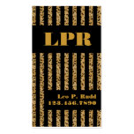 Stripe Leopard & Black business cards