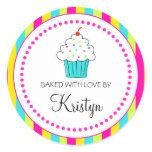 Striped Cupcake labels, From the Kitchen Of... Sticker