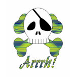 Striped Diamond 05 Arrrh Pirate Skull Shirt