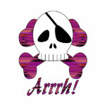 Striped Diamond 12 Arrrh Pirate Skull Shirt