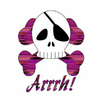 Striped Diamond 12 Arrrh Pirate Skull Shirt