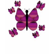 Striped Diamond 12 Butterflies Shirt