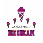 Striped Diamond 12 Scream For Ice Cream Shirt