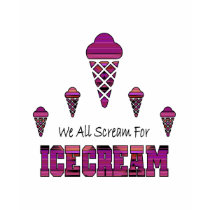 Striped Diamond 12 Scream For Ice Cream Shirt