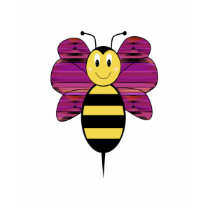 Striped Diamond 12 Smiling Bumble Bee Shirt