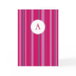 Striped Monogram - Fuschia & Purple cards