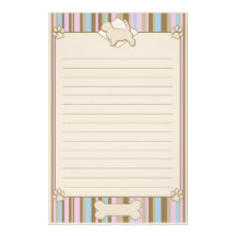 Striped Petit Basset Griffon Vendeen Stationery