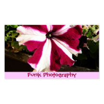 Striped Petunia Business Card Templates