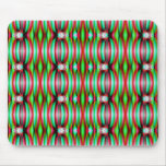 striped rainbow fractal mouse mat