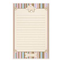 Striped Samoyed Stationery