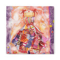 Striped Summer Dress magnets