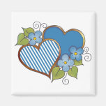 Stripes-004 Blue Refrigerator Magnet
