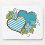 Stripes-005 turquoise blue mouse pads