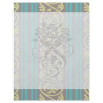 stripes and damask teal brown olive full colour flyer