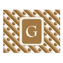 Stripes and Dots - Milk and White Chocolate Postcard