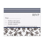 Stripes and Patterned RSVP cards postcards