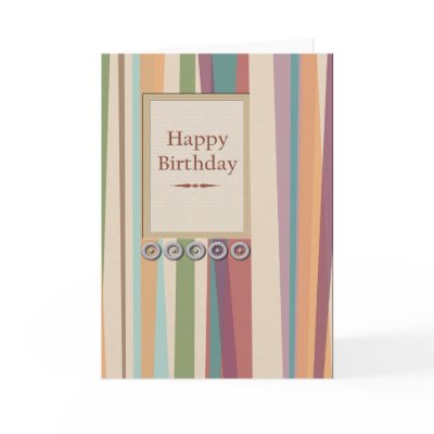 Stripes and Rivets Birthday Greeting Card by EHPlesser