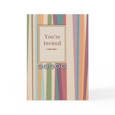 Stripes and Rivets You're Invited Cards by EHPlesser