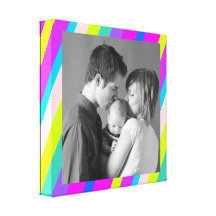 Stripes Frame- CUSTOMIZE!! Stretched Canvas Prints
