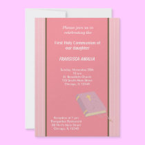 Stripes Holy Communion invitations