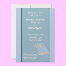 Stripes Holy Communion invitations