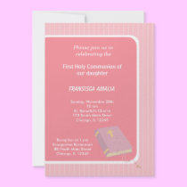 Stripes Holy Communion invitations