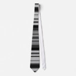Stripes in Shades From Silver To Black Necktie