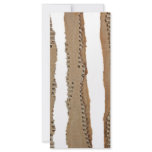 Stripes of corrugated cardboard customized rack card