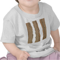 Stripes of corrugated cardboard t-shirts