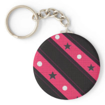Stripes Spots and Stars Mosaic Key Chains