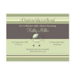 Stripes & Stroller Green • Baby Shower Invitation postcards