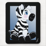 Stripes the Baby Zebra mousepads