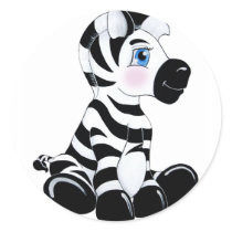 Stripes the Baby Zebra Stickers